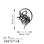 Wallity Wolfmoon Accesorio Decorativo de Pared de Metal Negro